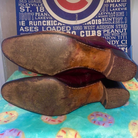 Mauri Burgundy Lizard Boots SZ 11.5 main image 6